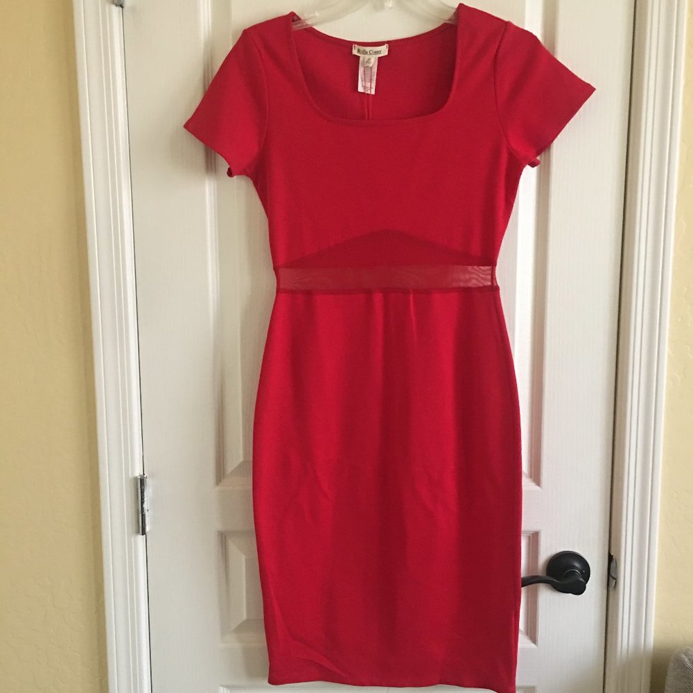 NWT Rolla Coster Fitted Red Dress, Size M
